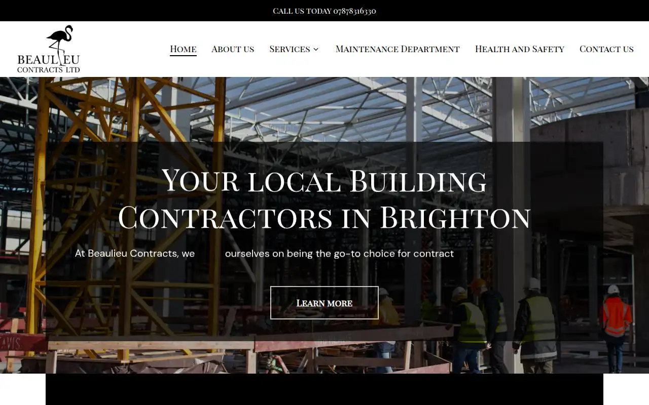 Beaulieu Contracts Ltd website homepage