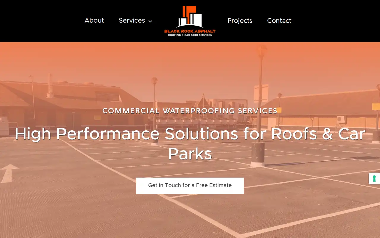 Black Rock Asphalt Roofing Services website homepage