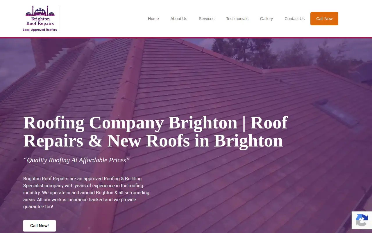 Brighton Roof Repairs website homepage