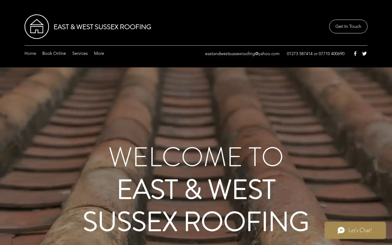 East & West Sussex Roofing website homepage