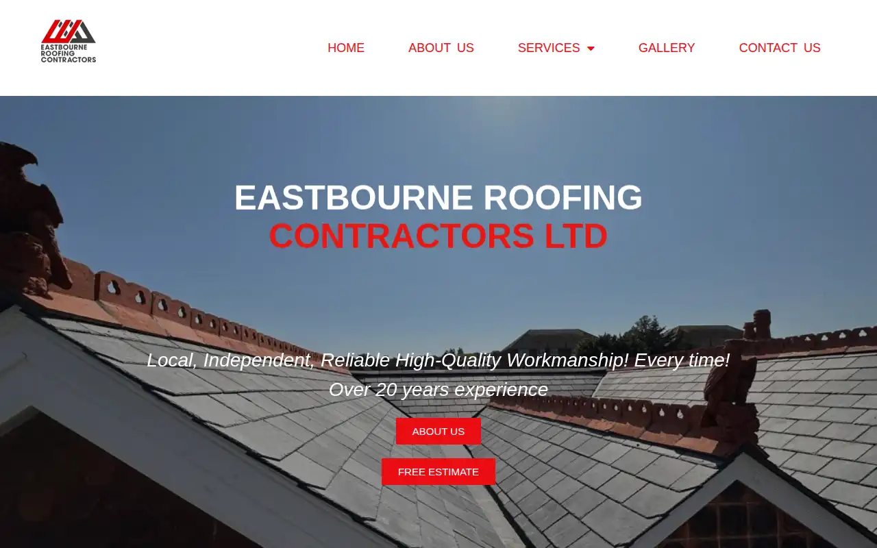 Eastbourne Roofing Contractors Ltd website homepage