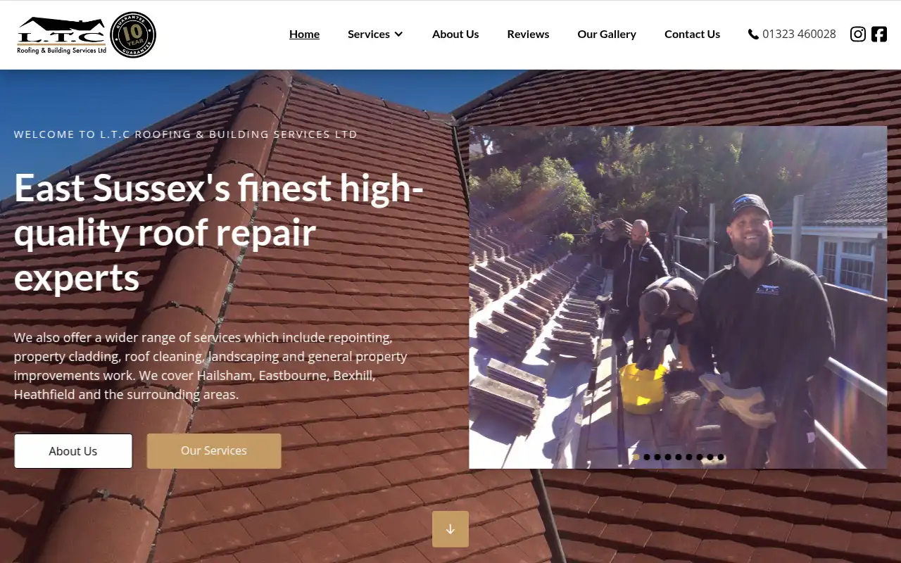 LTC Roofing & Building Services Ltd website homepage