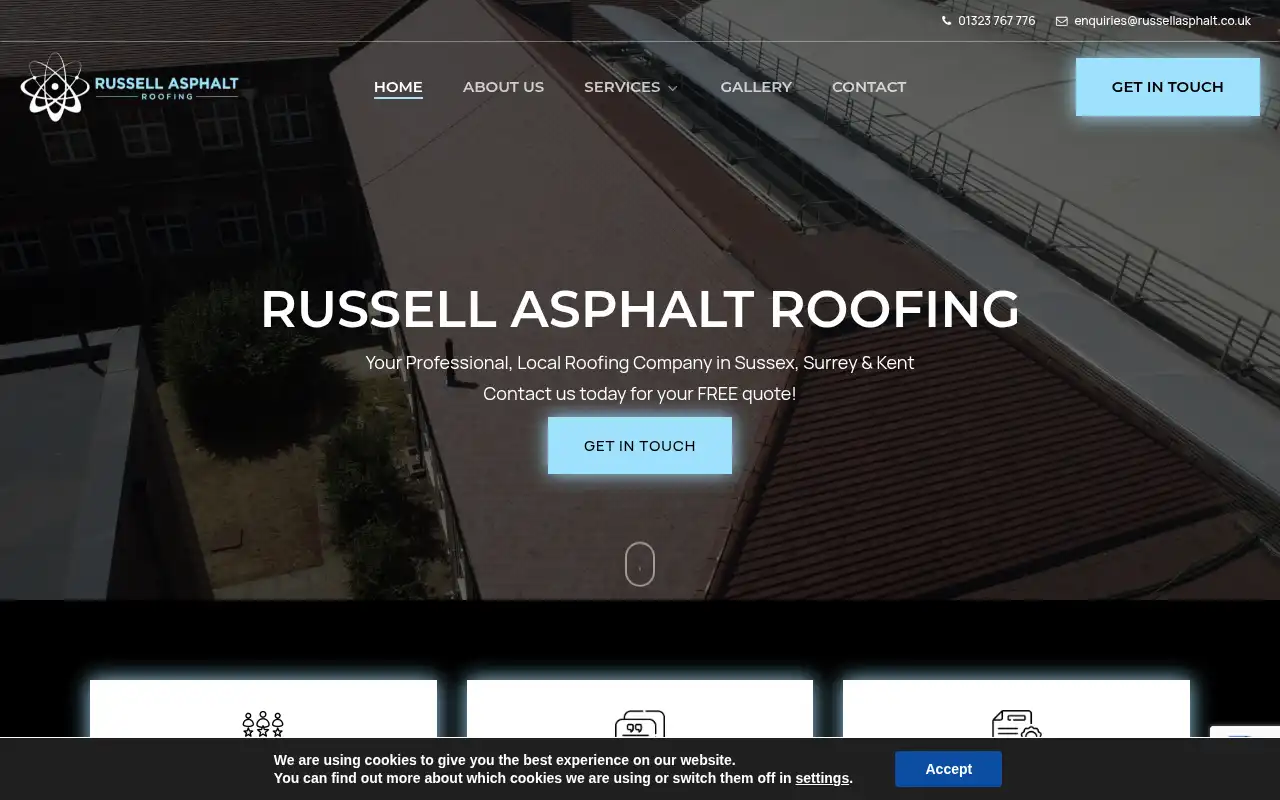 Russell Asphalt Co website homepage