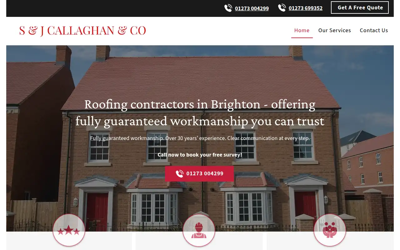 S & J Callaghan & Co website homepage