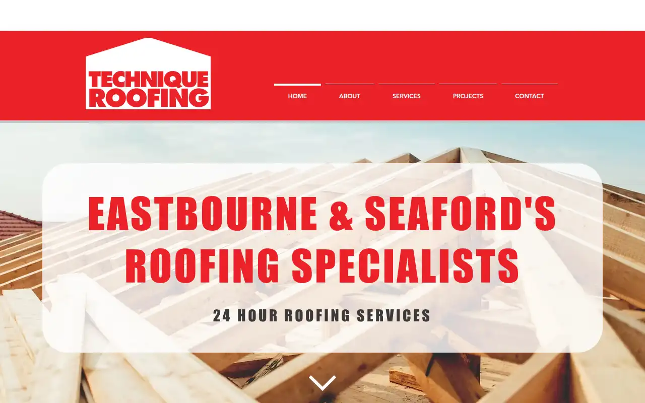Technique Roofing and Cladding website homepage