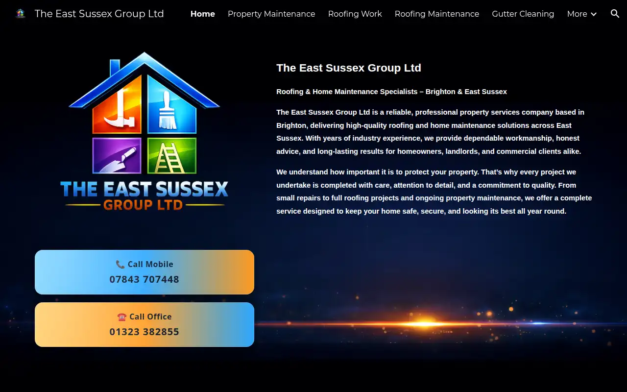 The East Sussex Group Ltd website homepage