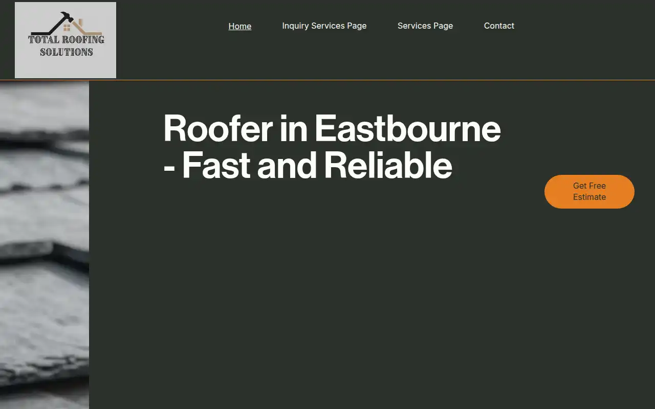 Total Roofing Solutions website homepage