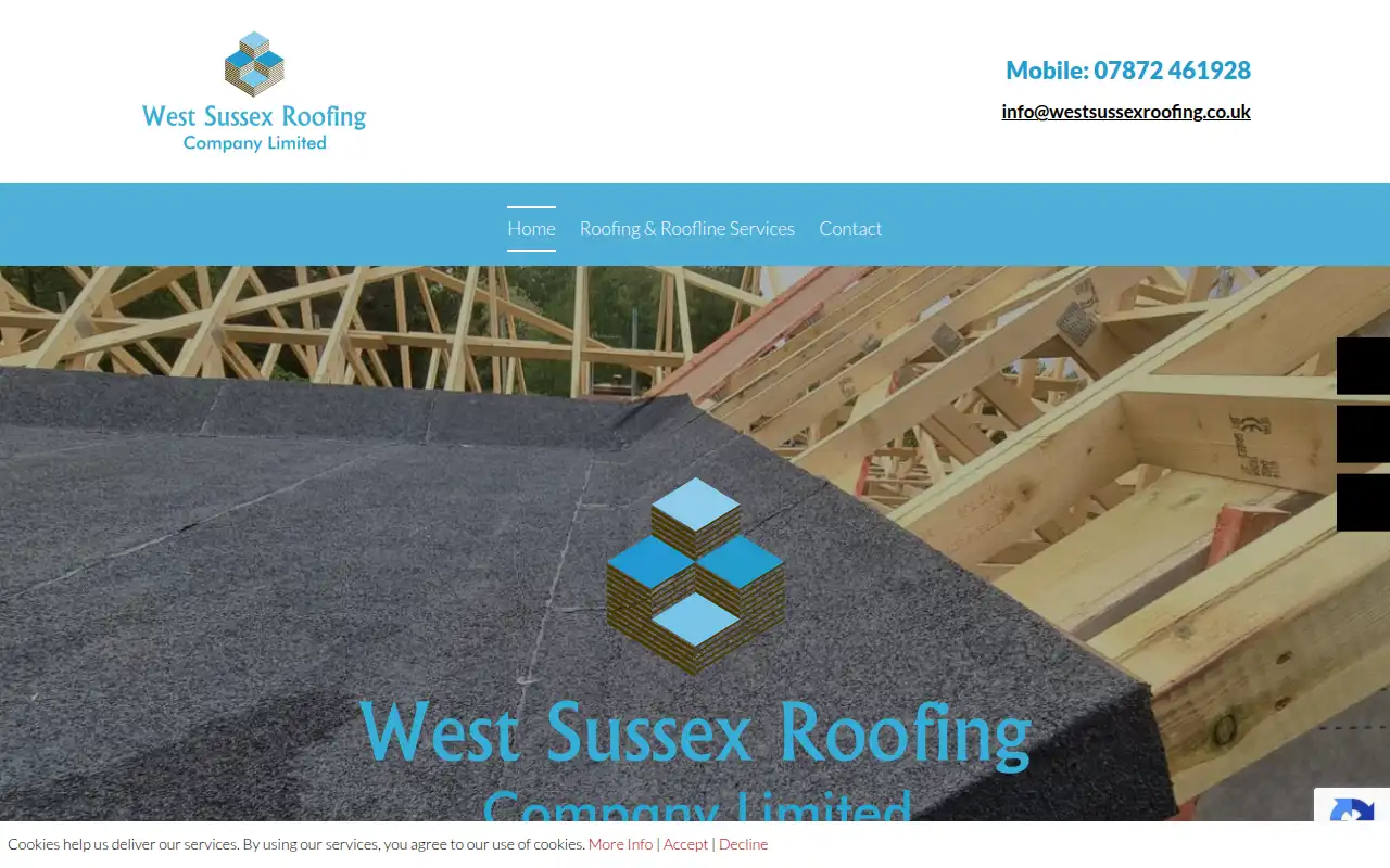 West Sussex Roofing Co Ltd website homepage